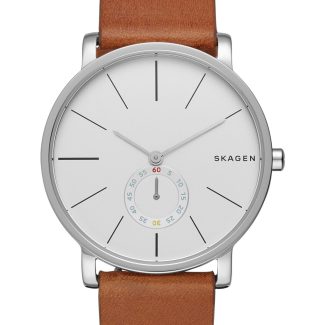 Skagen Mens Hagen Brown Leather Watch SKW6273