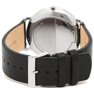 Skagen Mens Hagen Black Leather Watch SKW6274