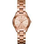 Michael Kors Ladies Rose Gold Mini Slim Runway Watch MK3513