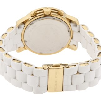 Michael Kors Chronograph Runway White & Gold Watch MK5145