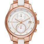 Michael Kors Ladies Rose Gold & White Briar Watch MK6467