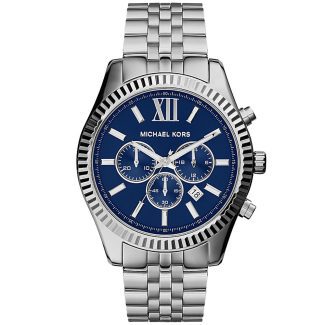 Michael Kors Mens Lexington Silver Watch MK8280