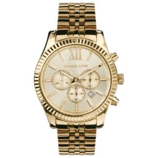 Michael Kors Mens Lexington Gold Watch MK8281