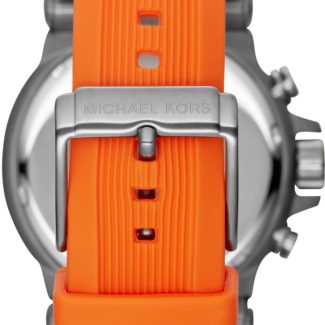 Michael Kors Mens Dyaln Black & Orange Watch MK8296