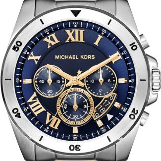 Michael Kors Mens Chronograph Stainless Steel Brecken Watch MK8437
