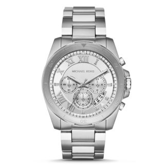 Michael Kors Mens Chronograph Silver Dial Brecken Watch MK8562