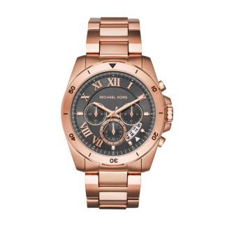 Michael Kors Mens Chronograph Rose Gold Brecken Watch MK8563