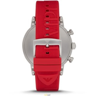 Emporio Armani Mens Red Rubber Strap Watch AR11021-10343