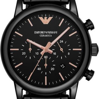 Emporio Armani Mens Black Ceramic Watch AR1509