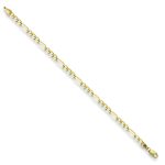 3.5mm Premium 9 carat Yellow Gold Economy Figaro Chain classic Necklace for women and men-0
