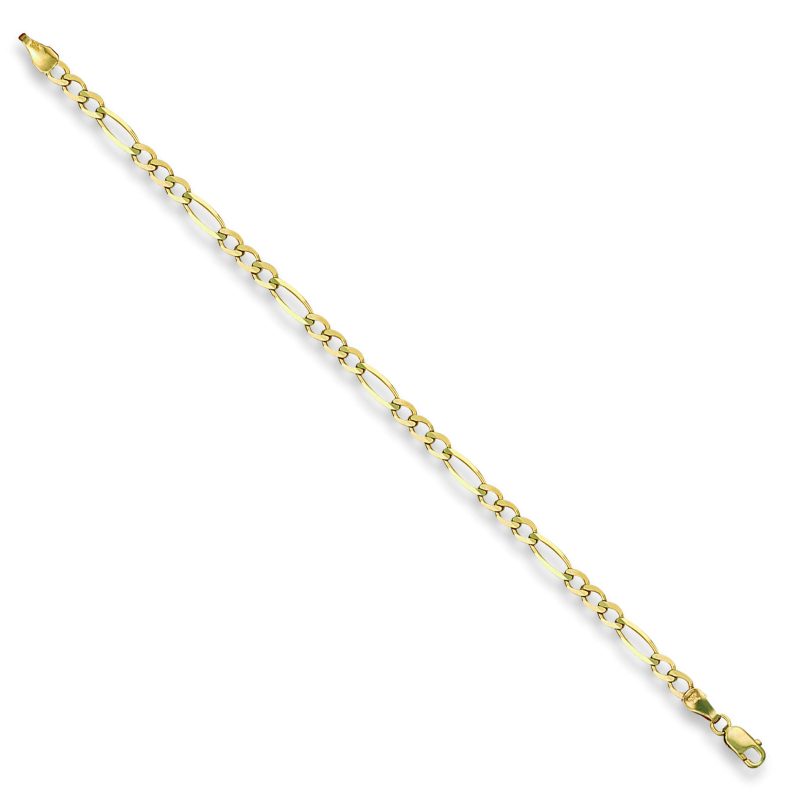 3.5mm Premium 9 carat Yellow Gold Economy Figaro Chain classic Necklace for women and men-0