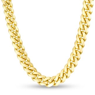 9ct Italian Solid Gold 8.3mm Large Miami Cuban Curb Link Chain-0