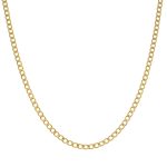 9ct Italian Gold 4.8mm Premium Semi Solid Gold Classic Curb Chain -0