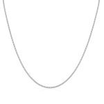 18ct White Gold 1.5mm Classic Italian Curb Chain -0