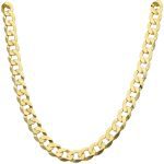 9ct Italian 7.5mm Yellow Gold Flat Curb Chain & Bracelet -0