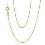 9ct Italian Gold 0.80mm Fine Traditional Classic Curb Chain 16-18”-0