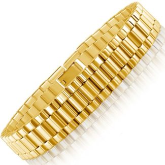 9ct Gold Rolex Style 8" Gents 10.2mm Bracelet 40g-0