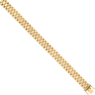 9ct Gold Rolex Style 8" Gents 10.2mm Bracelet 40g-13113