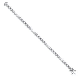 18ct Italian White Gold 10.00ct Diamond Tennis Bracelet -12770