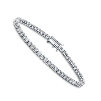 18ct Italian White Gold 10.00ct Diamond Tennis Bracelet -0