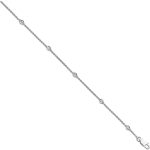 18ct Italian White Gold 0.20ct Ladies Diamond by the yard rub over women's bracelet-0