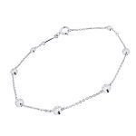 Italian 18ct White gold 0.4ct Diamond by the yard Bracelet