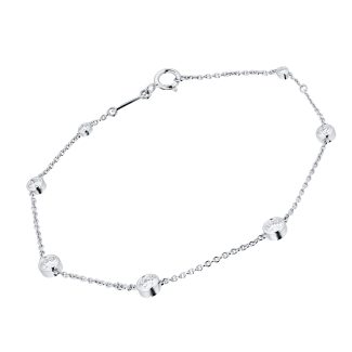 Italian 18ct White gold 0.4ct Diamond by the yard Bracelet