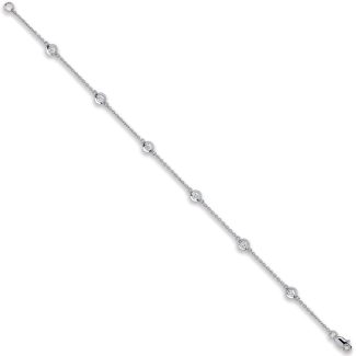18ct White gold 0.4ct Diamond by the yard Bracelet