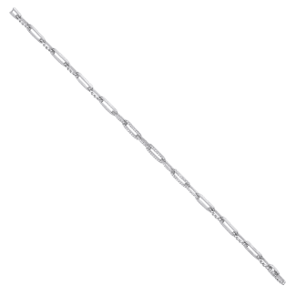White Gold 9ct Curb 0.42ct Diamond Luxury Bracelet For women-0