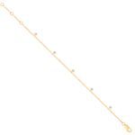 9ct Italian yellow Gold Rub-Over 0.10ct Diamond by the yard ladies bracelet-0