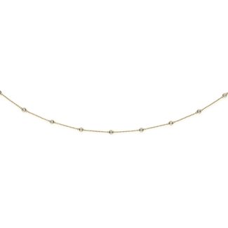 18 carat Yellow Gold 1.00ct Diamond by the yard Necklace Ladies Necklace-13724