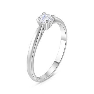 Beautiful Platinium 0.25ct G/H-Si Diamond Engagement Ring-14487