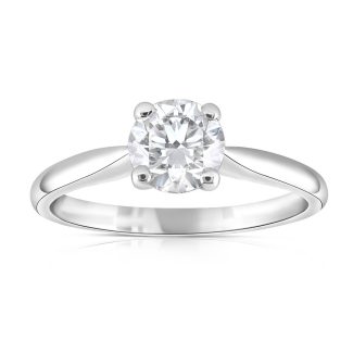 Platinum 0.70ct G/H-Si Diamond Engagement Ring-14495