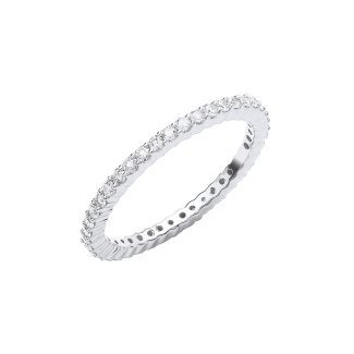18ct White Gold 0.50ct Full Diamond Eternity Ring-0