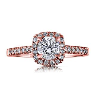 18 carat Rose Gold 0.80ct Certified Diamond Engagement Ring-0