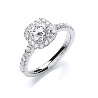 18ct White Gold 1.00ctw Certified Diamond Engagement Ring-14940