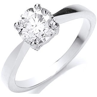 Stunning 1.00ct Diamond Platinum Engagement Ring-0