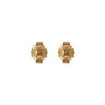 18 carat Yellow Gold Butterflies Style Medium Friction Back 3 Pairs-0