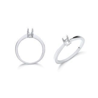 18ct Unique White Gold Ring Mounts for 0.20-0.25ct Stones-0