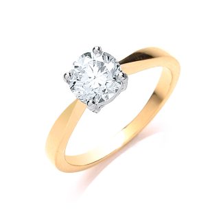18ct Yellow Gold Dazzling 1.00ct Diamond Engagement Ring-0