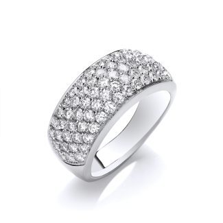18ct White Gold Brilliant Cut 1.60ct Diamond Bombay Ring-0