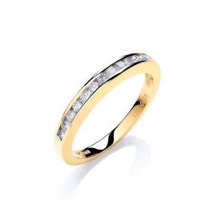 18ct Yellow Gold Elegant 0.25ctw Diamond Eternity Ring-0