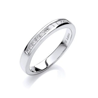 Stunning Platinum 0.25ct G/H-Vs Diamond Half Eternity Ring-0