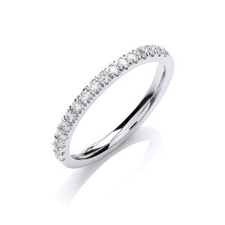 18ct White Gold Certified Brilliant Cut 0.25ct Diamond Ring -0