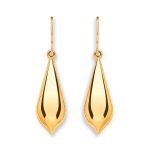 9ct Yellow Gold Pear Shape Design Drop Earrings 8mm-0