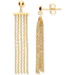 9ct Yellow Gold Tassel Style Drop Earrings 9mm-0