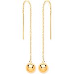 9ct Yellow Gold Ball Chain Threader Earrings 8mm-0