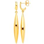 9ct Yellow Gold Simple Hollow Drop Earrings-0
